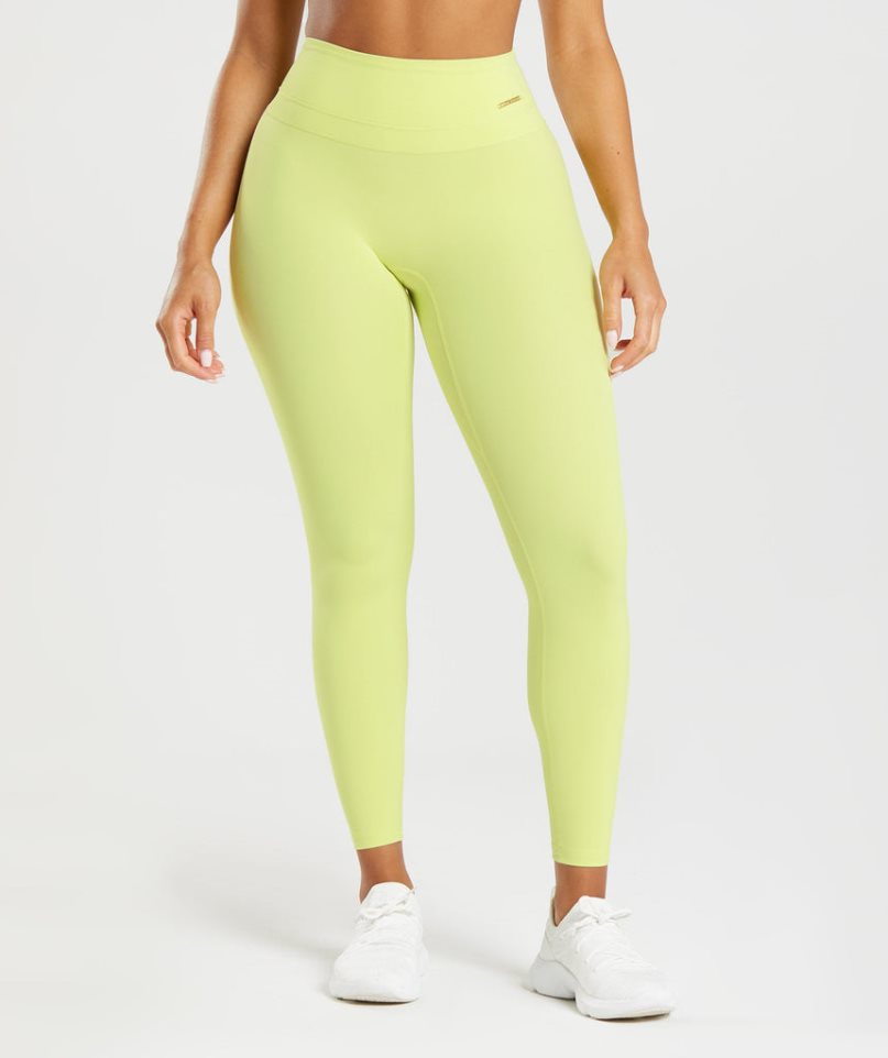 Legginsy Gymshark Whitney High Rise Damskie Żółte | PL 741CDN